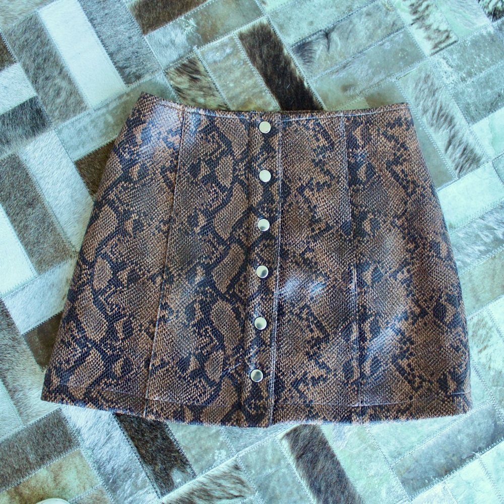 ASTR the label Leather Mini Skirt